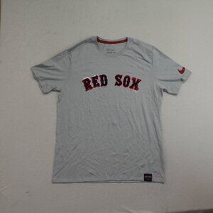 Nike Men Gray Tee Shirt Boston Red Soze Crew Neck Size Large